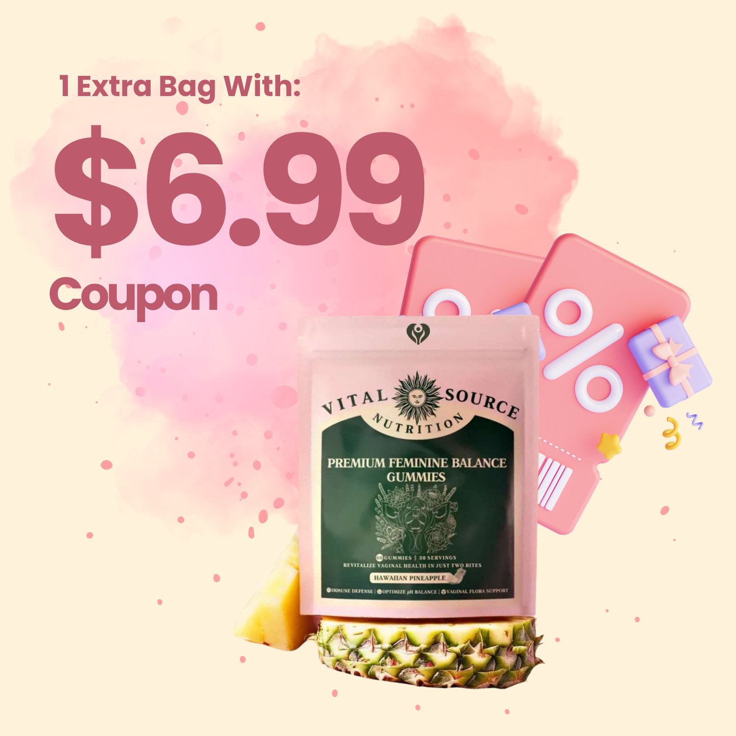 Extra 1 Vitale Gummies With $6.99 Coupon