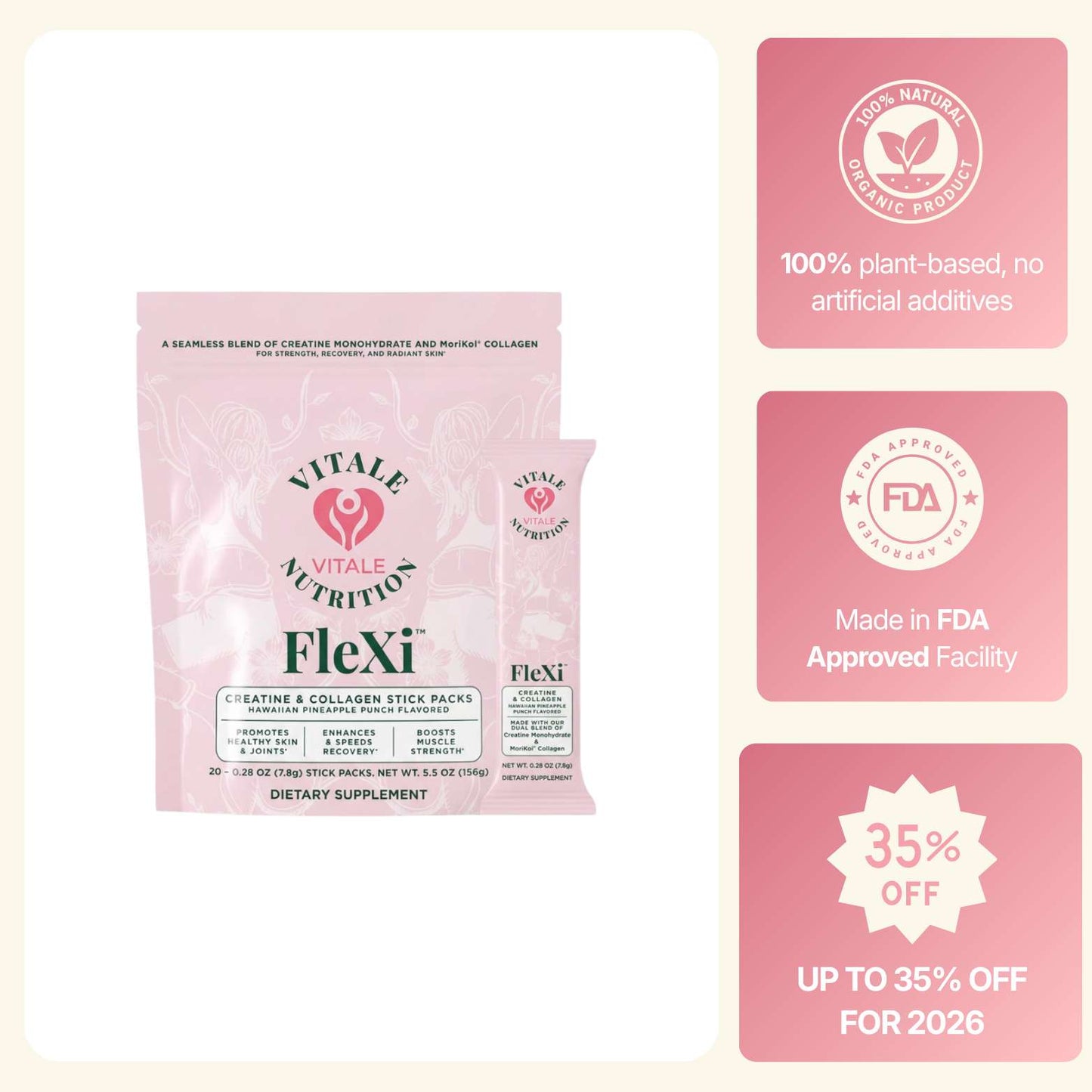 Vitale FleXi Creatine & Collagen Sticks